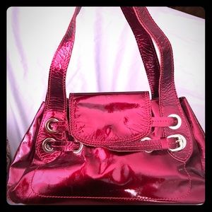 Red Genuine patent leather handbag